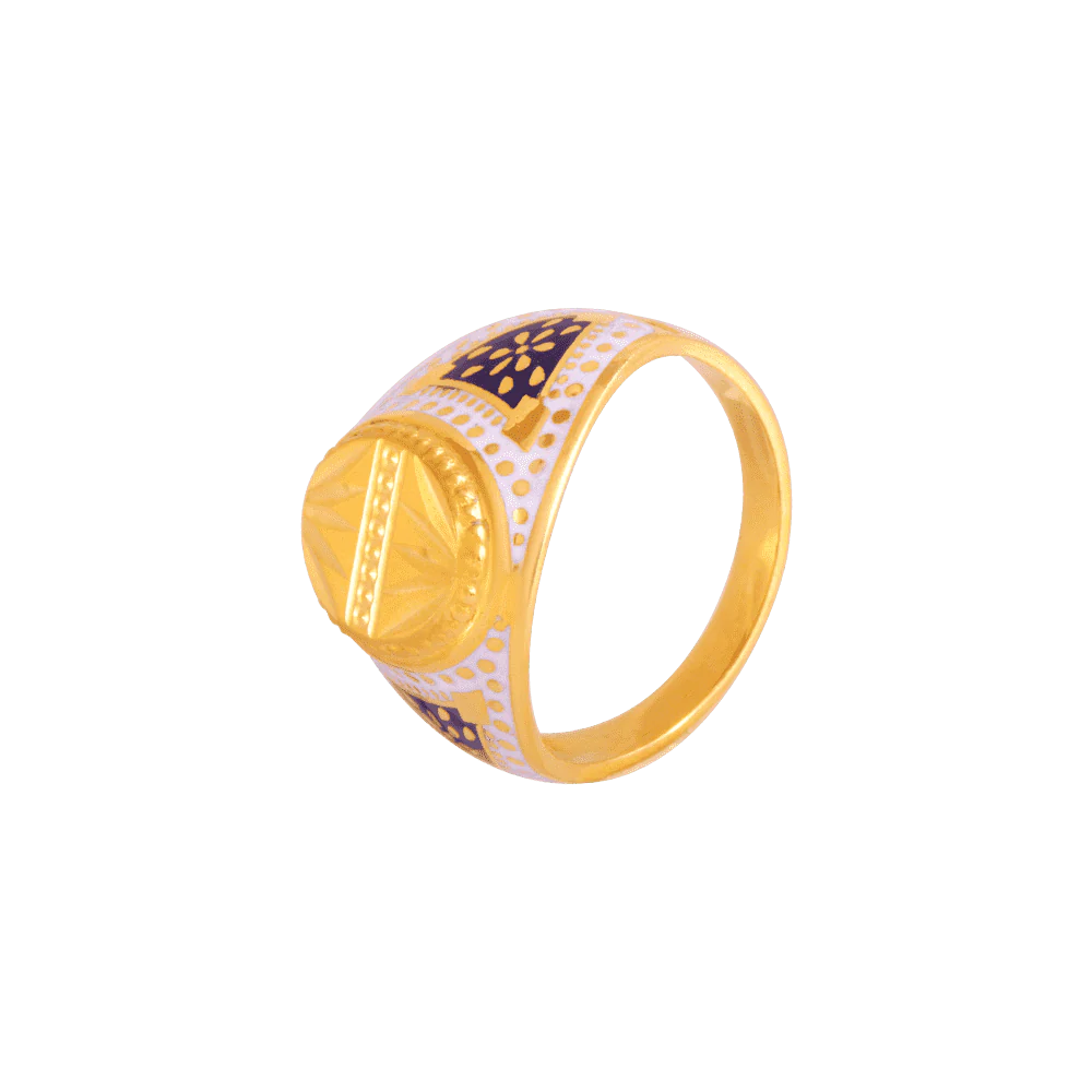 22KT Yellow Gold Ring For Men - Image 2