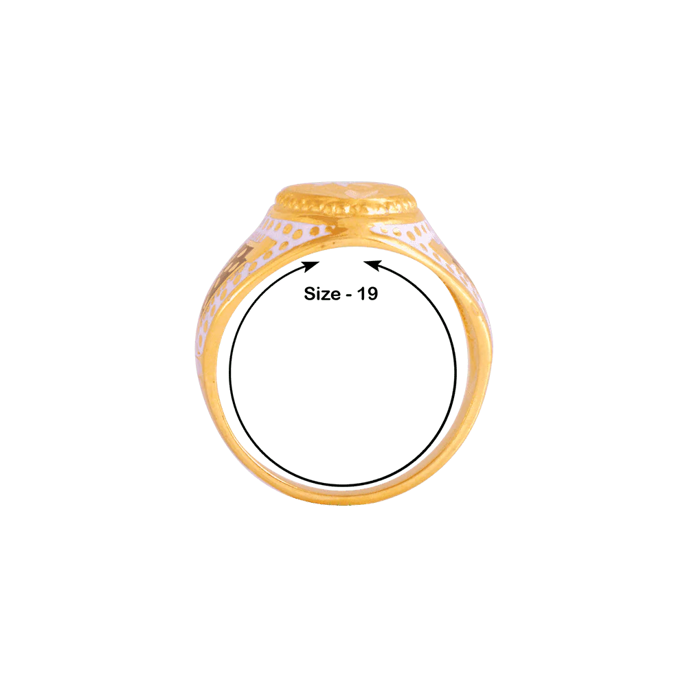 22KT Yellow Gold Ring For Men - Image 3
