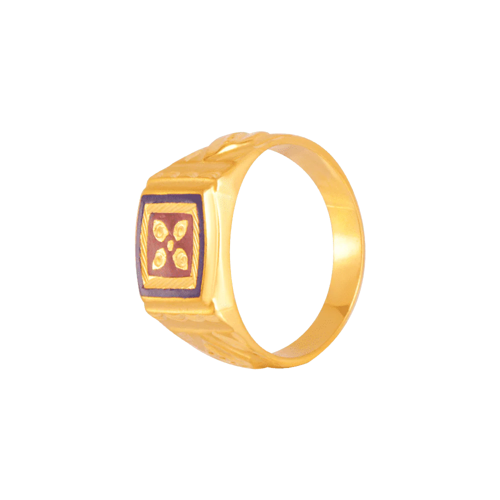22KT Yellow Gold Ring For Men - Image 2