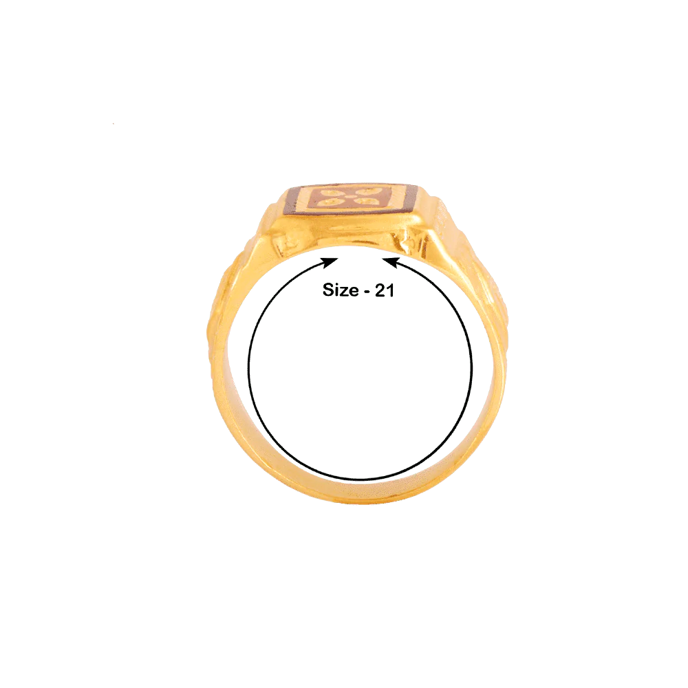 22KT Yellow Gold Ring For Men - Image 3
