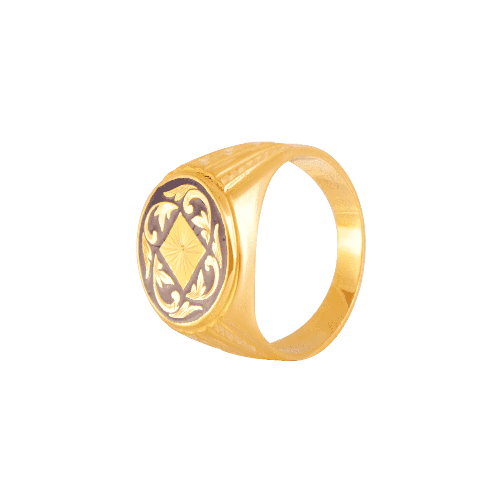 22KT Yellow Gold Ring For Men - Image 2