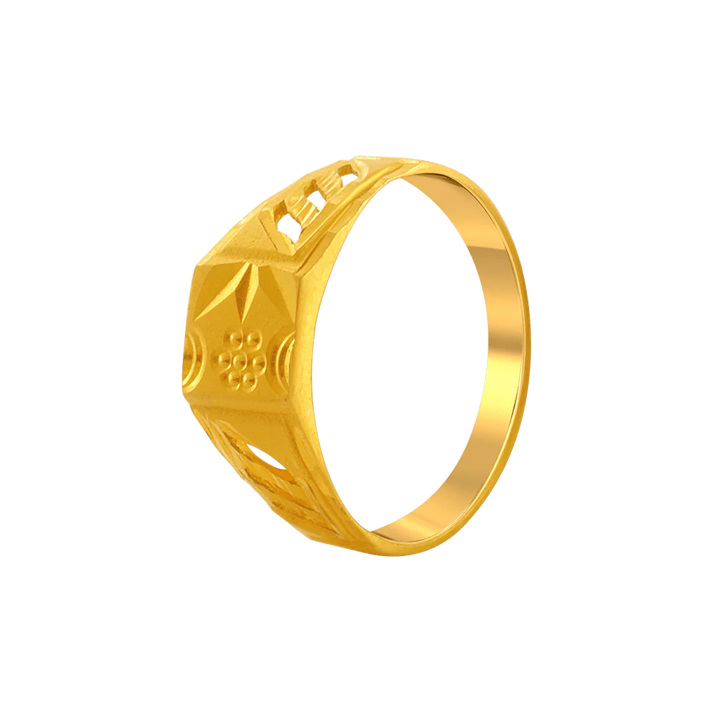 22KT Yellow Gold Ring For Men - Image 2