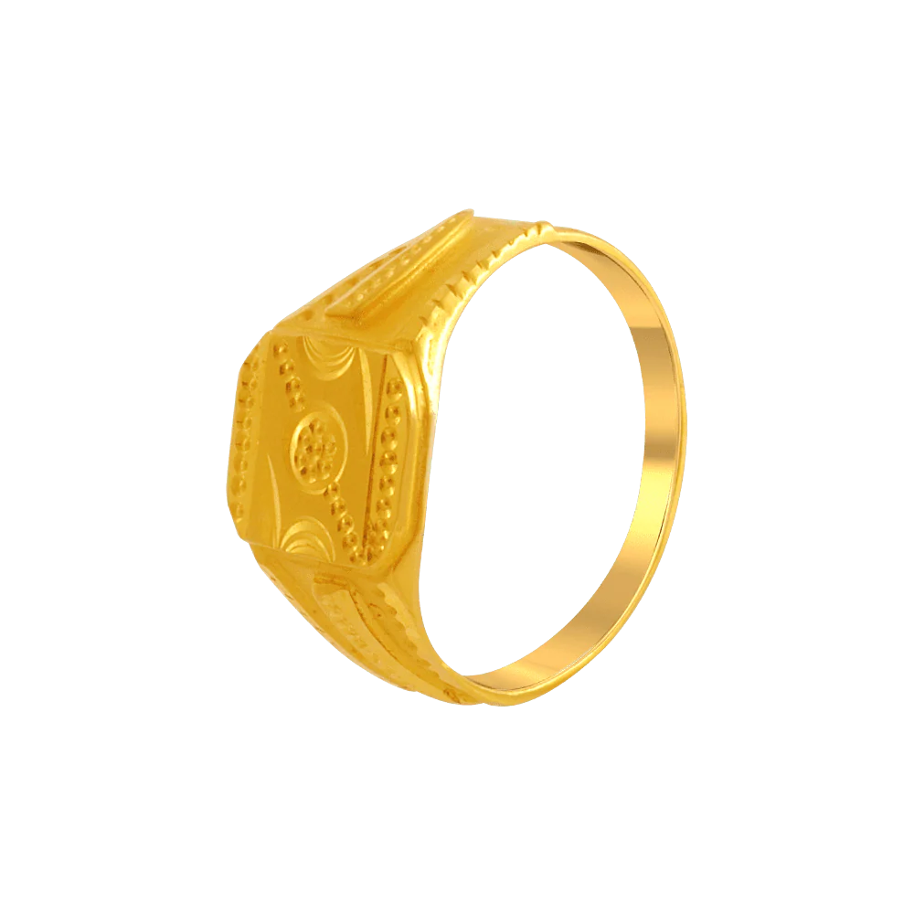 22KT Yellow Gold Ring For Men - Image 2