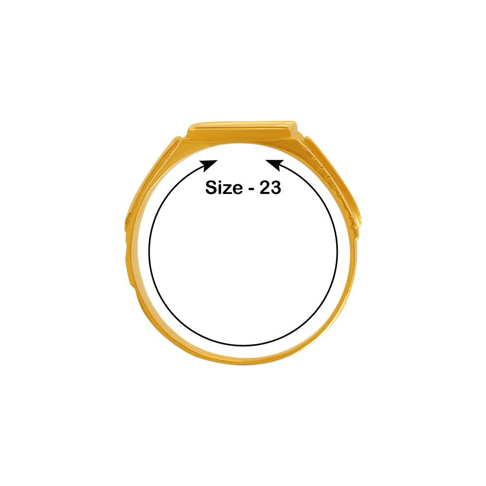 22KT Yellow Gold Ring For Men - Image 3