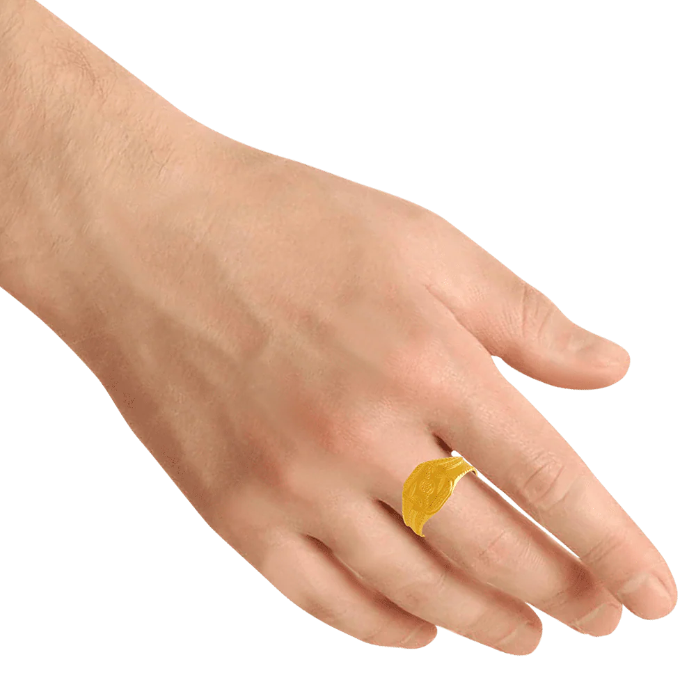 22KT Yellow Gold Ring For Men - Image 4