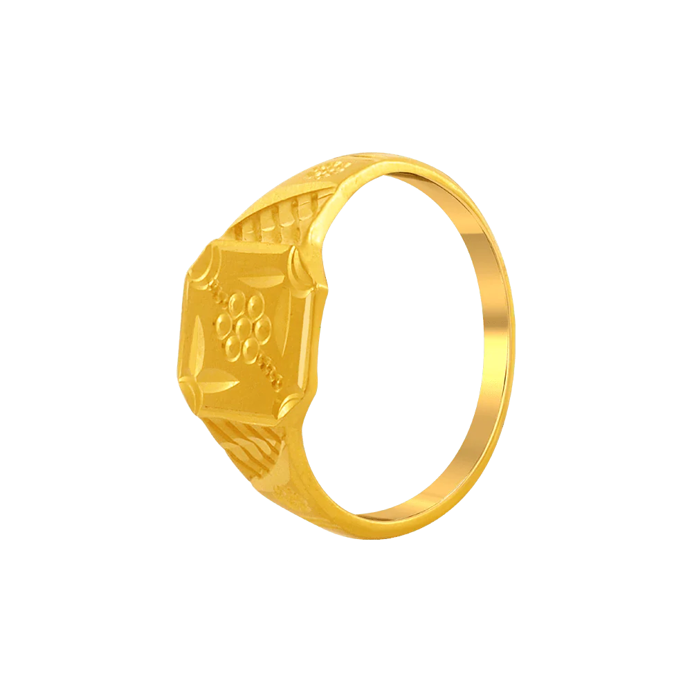 22KT Yellow Gold Ring For Men - Image 2