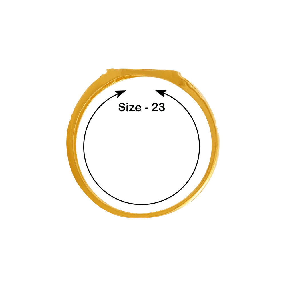 22KT Yellow Gold Ring For Men - Image 3