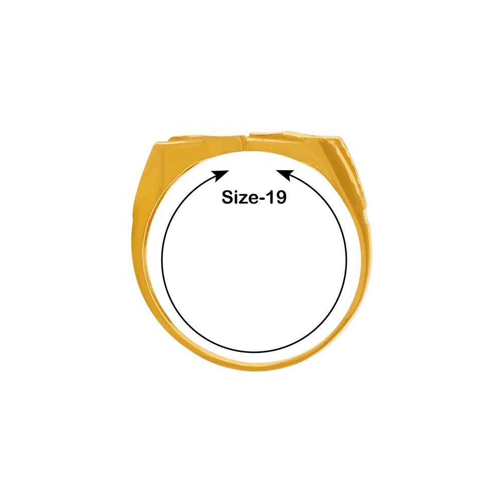 22KT Yellow Gold Ring For Men - Image 3