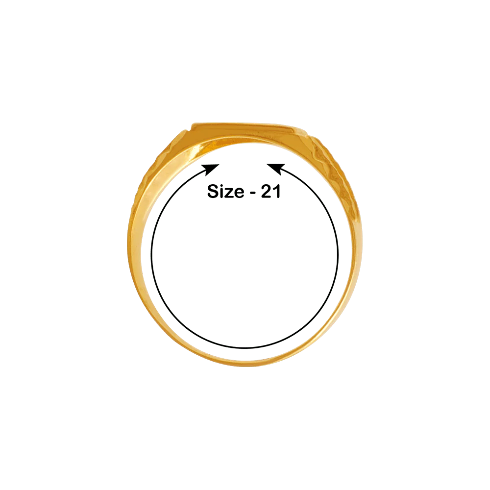 22KT Yellow Gold Ring For Men - Image 3