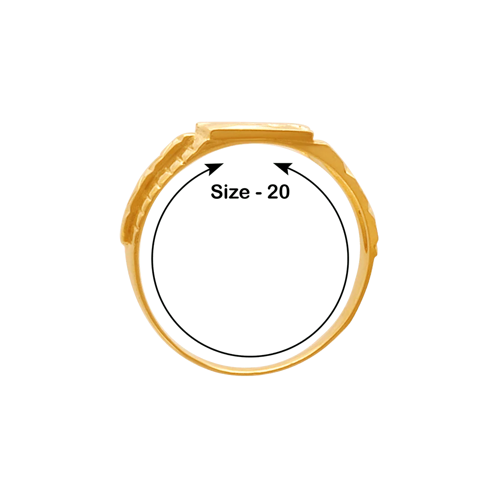 22KT Yellow Gold Ring For Men - Image 2