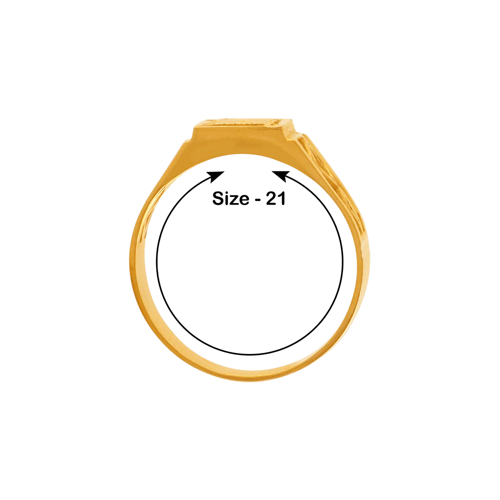 22KT Yellow Gold Ring For Men - Image 3