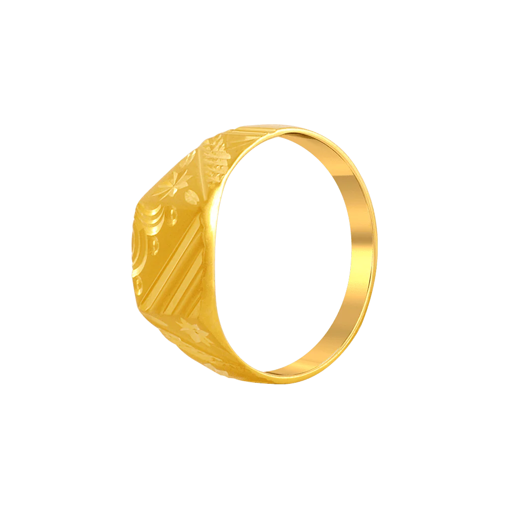 22KT Yellow Gold Ring For Men - Image 2