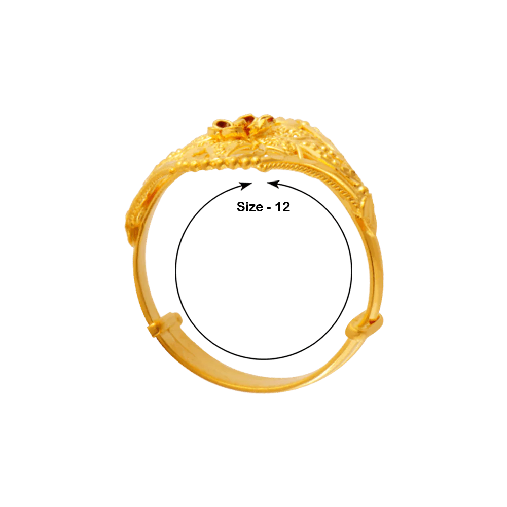 22KT Yellow Gold Ring For Women - Image 4