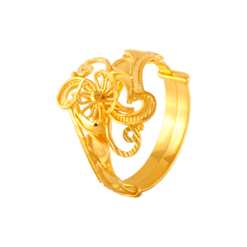 22KT Yellow Gold Ring For Women - Image 3