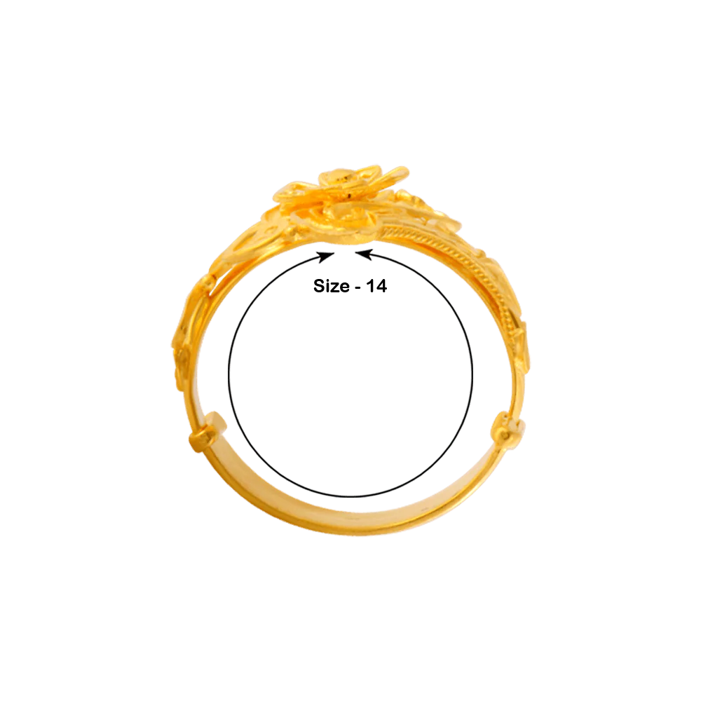 22KT Yellow Gold Ring For Women - Image 4