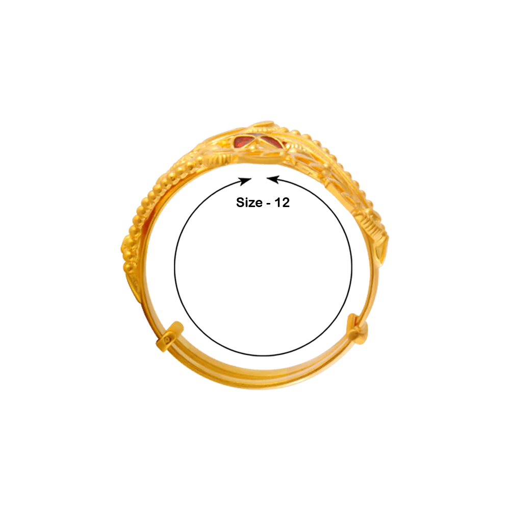 22KT Yellow Gold Ring For Women - Image 4