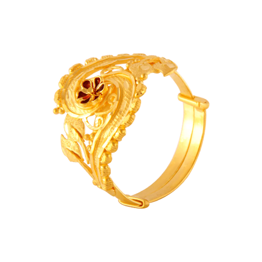 22KT Yellow Gold Ring For Women - Image 3