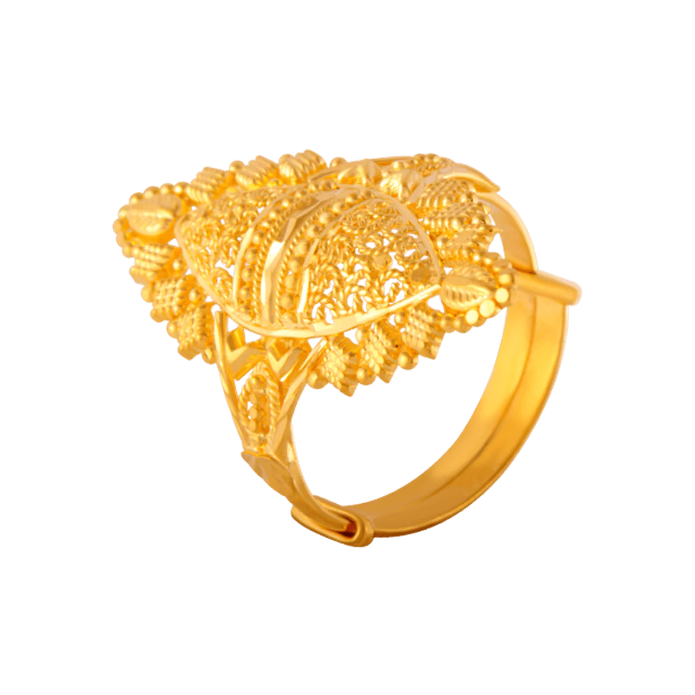 22KT Yellow Gold Ring For Women - Image 3