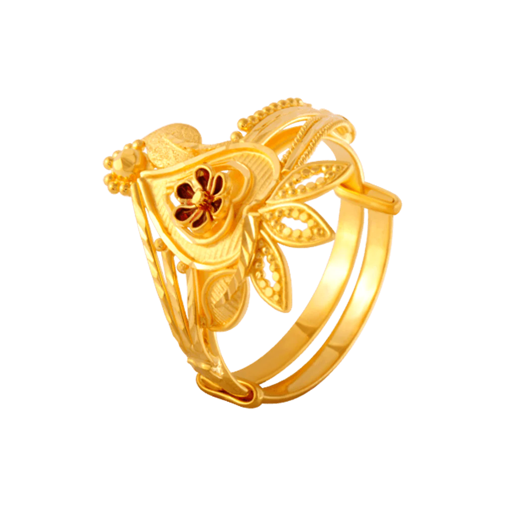 22KT Yellow Gold Ring For Women - Image 3