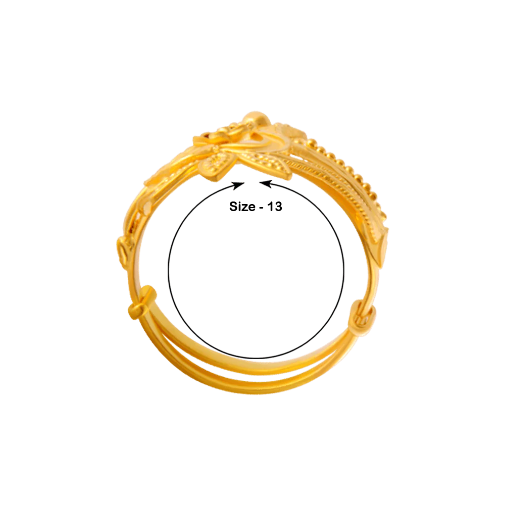22KT Yellow Gold Ring For Women - Image 4