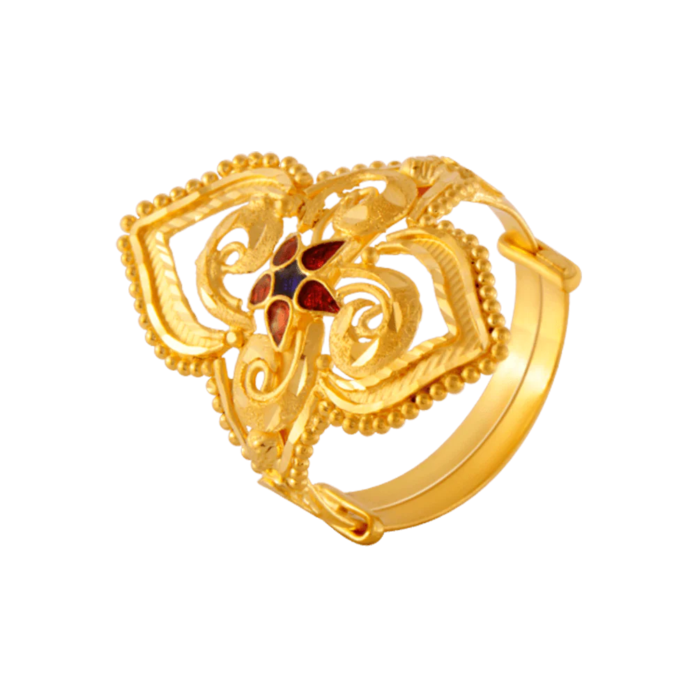 22KT Yellow Gold Ring For Women - Image 3