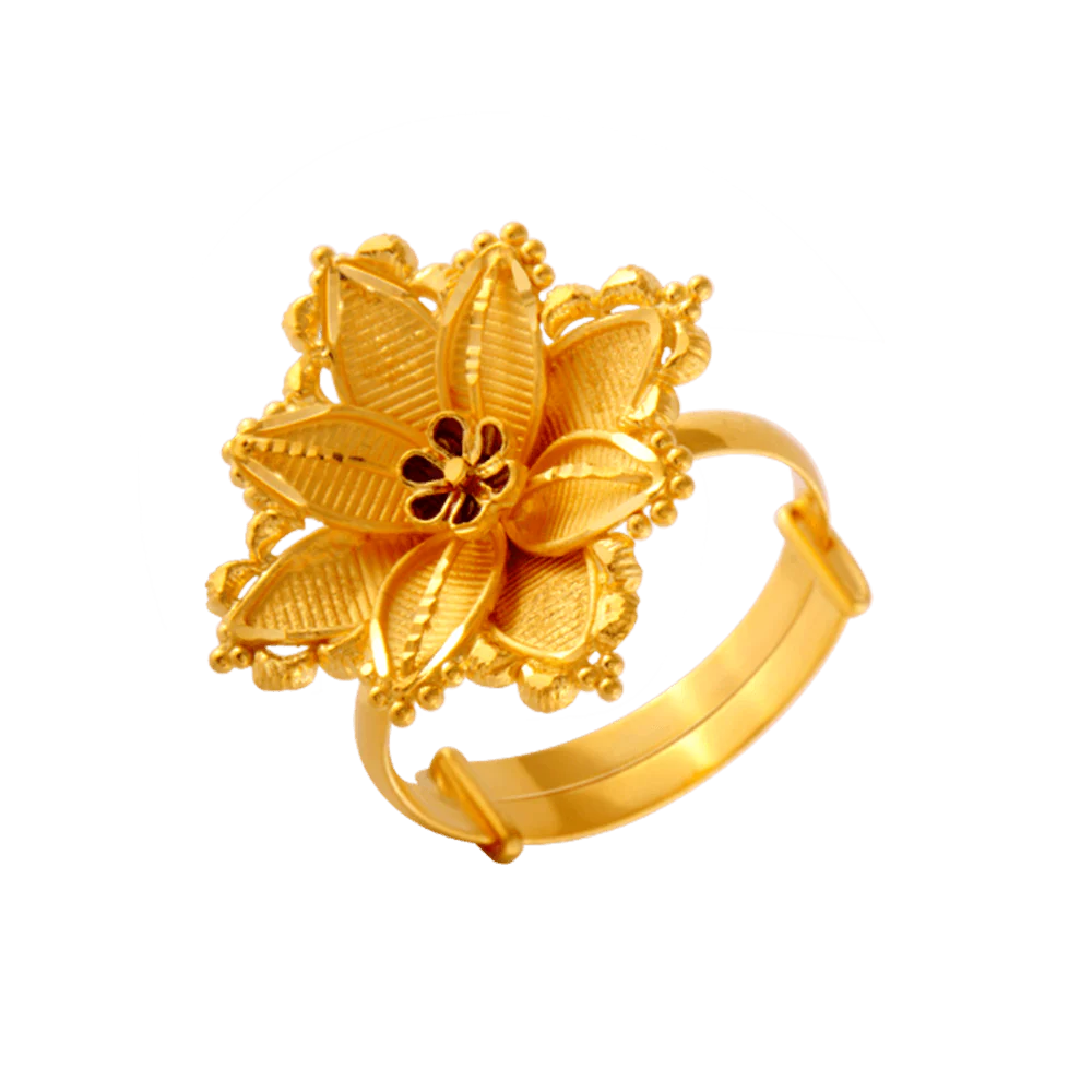 22KT Yellow Gold Ring For Women - Image 3