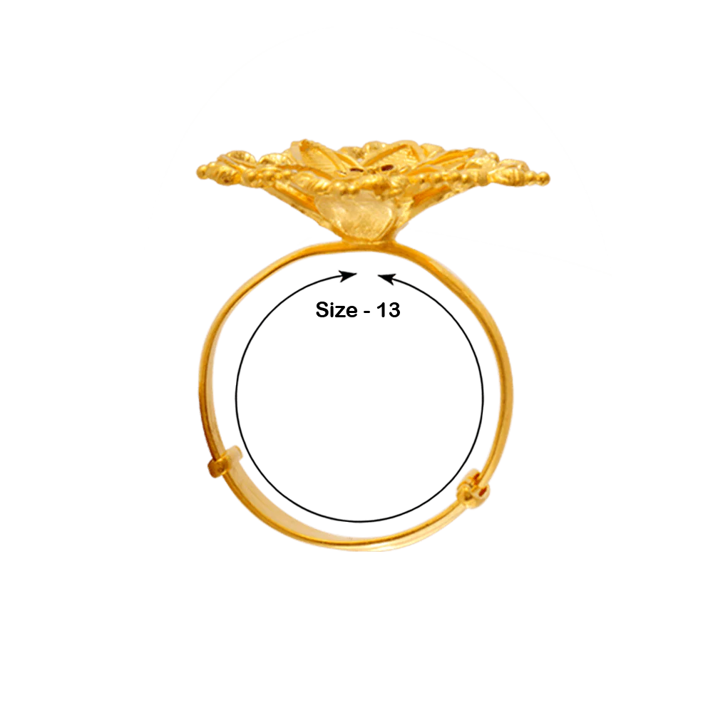 22KT Yellow Gold Ring For Women - Image 4