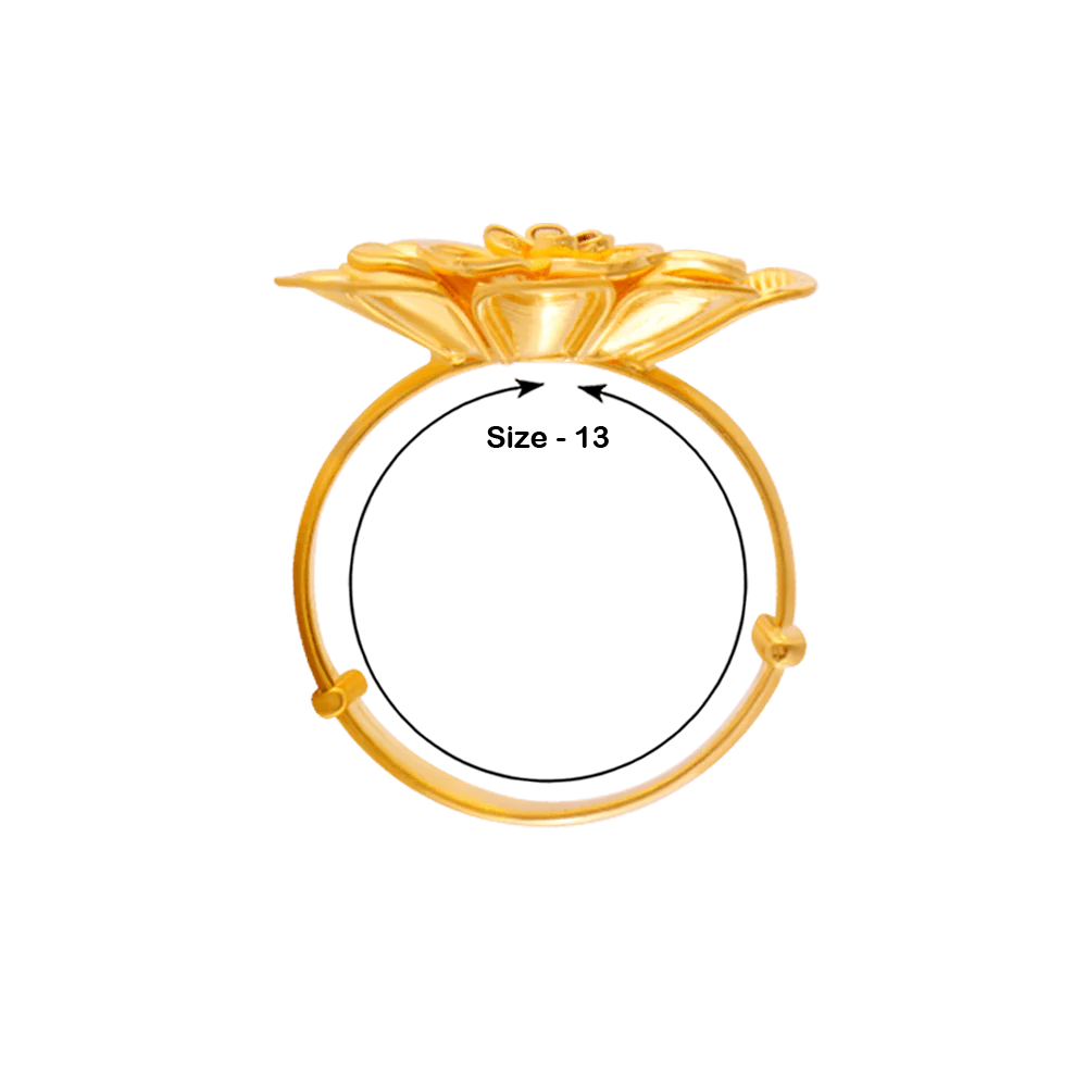 22KT Yellow Gold Ring For Women - Image 4
