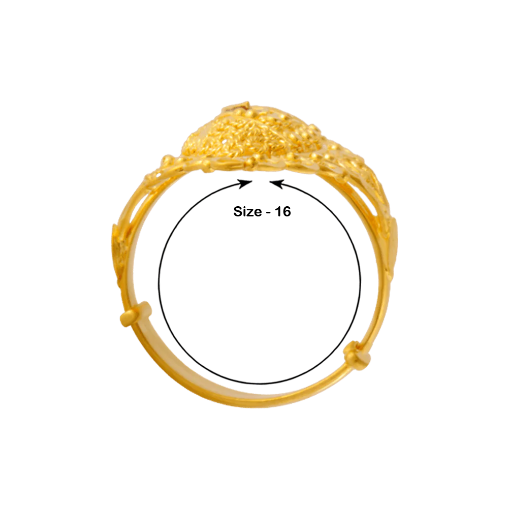 22KT Yellow Gold Ring For Women - Image 4