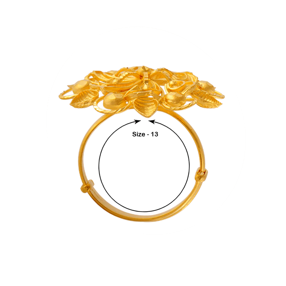 22KT Yellow Gold Ring For Women - Image 4