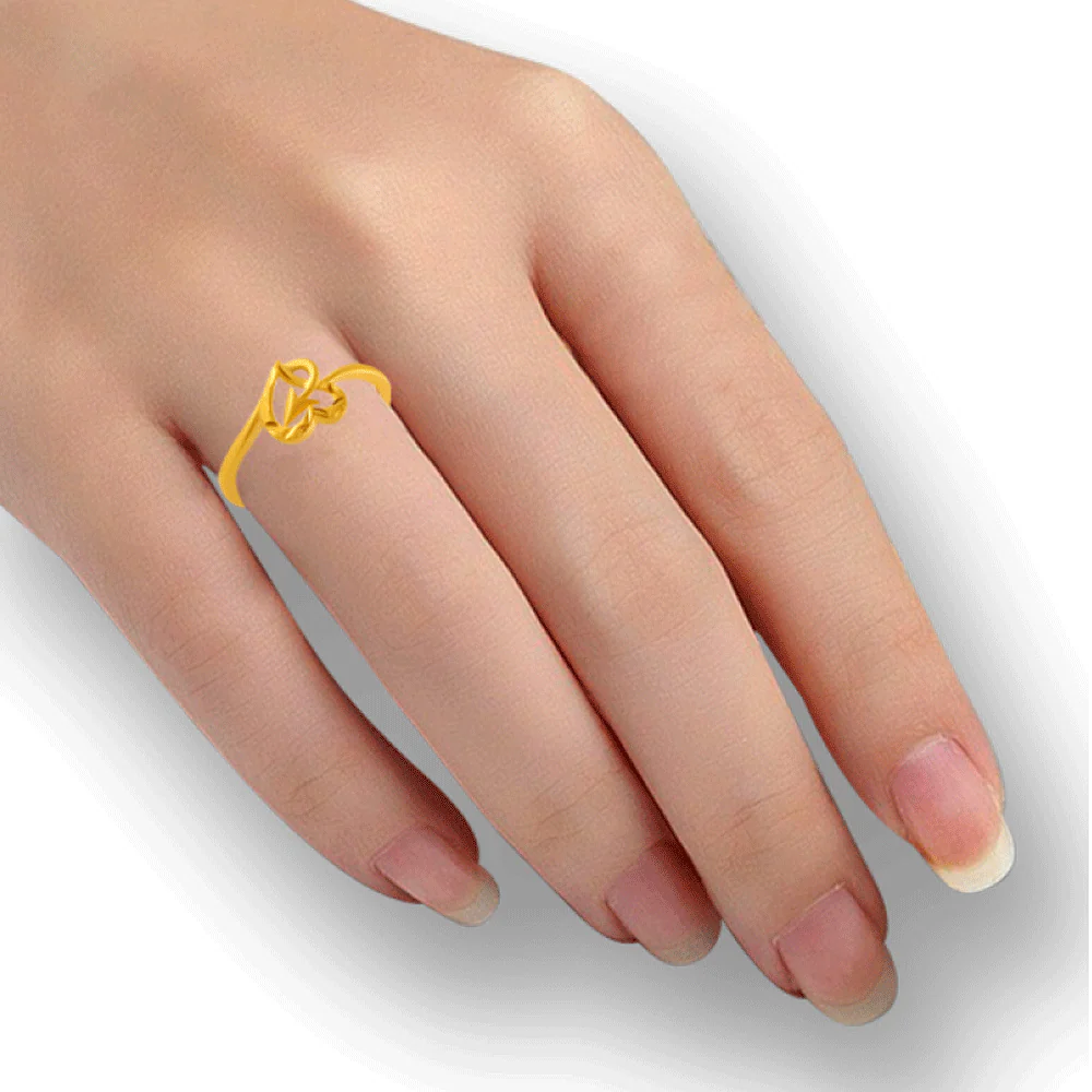 22KT Yellow Gold Ring For Women - Image 2