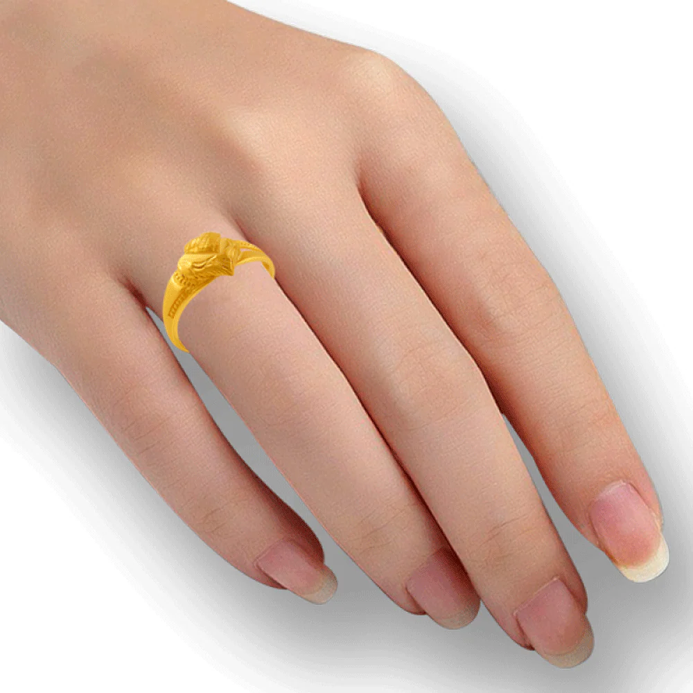 22KT Yellow Gold Ring For Women - Image 2