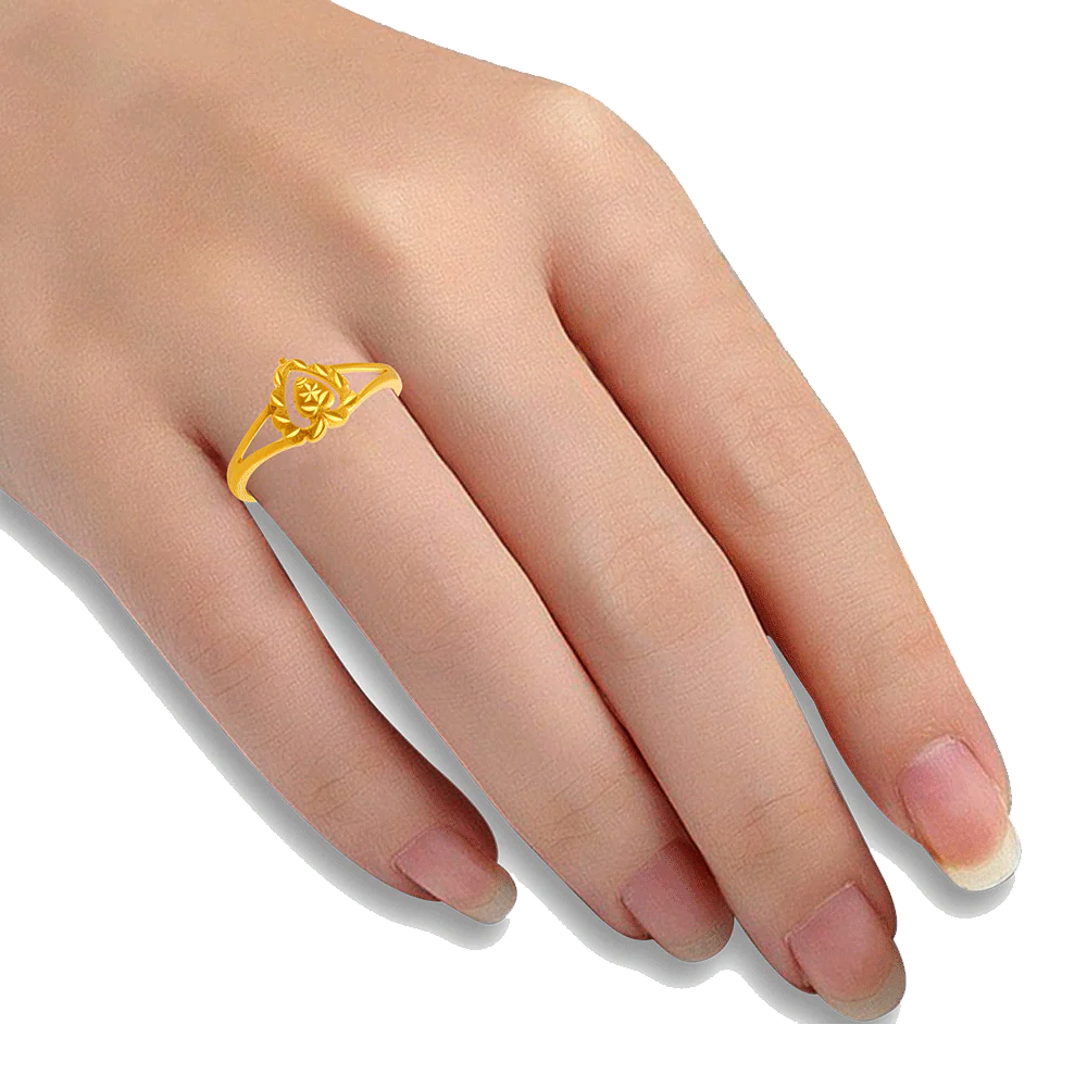22KT Yellow Gold Ring For Women - Image 2