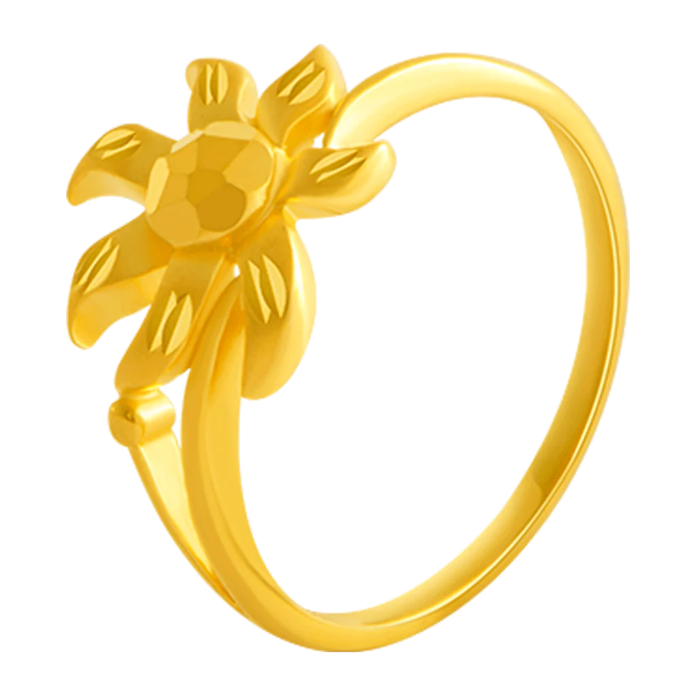 22KT Yellow Gold Ring For Women - Image 2