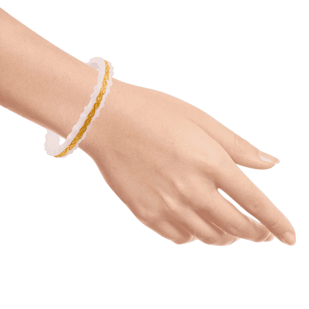 22KT Yellow Gold Sankha Bangle For Women - Image 3