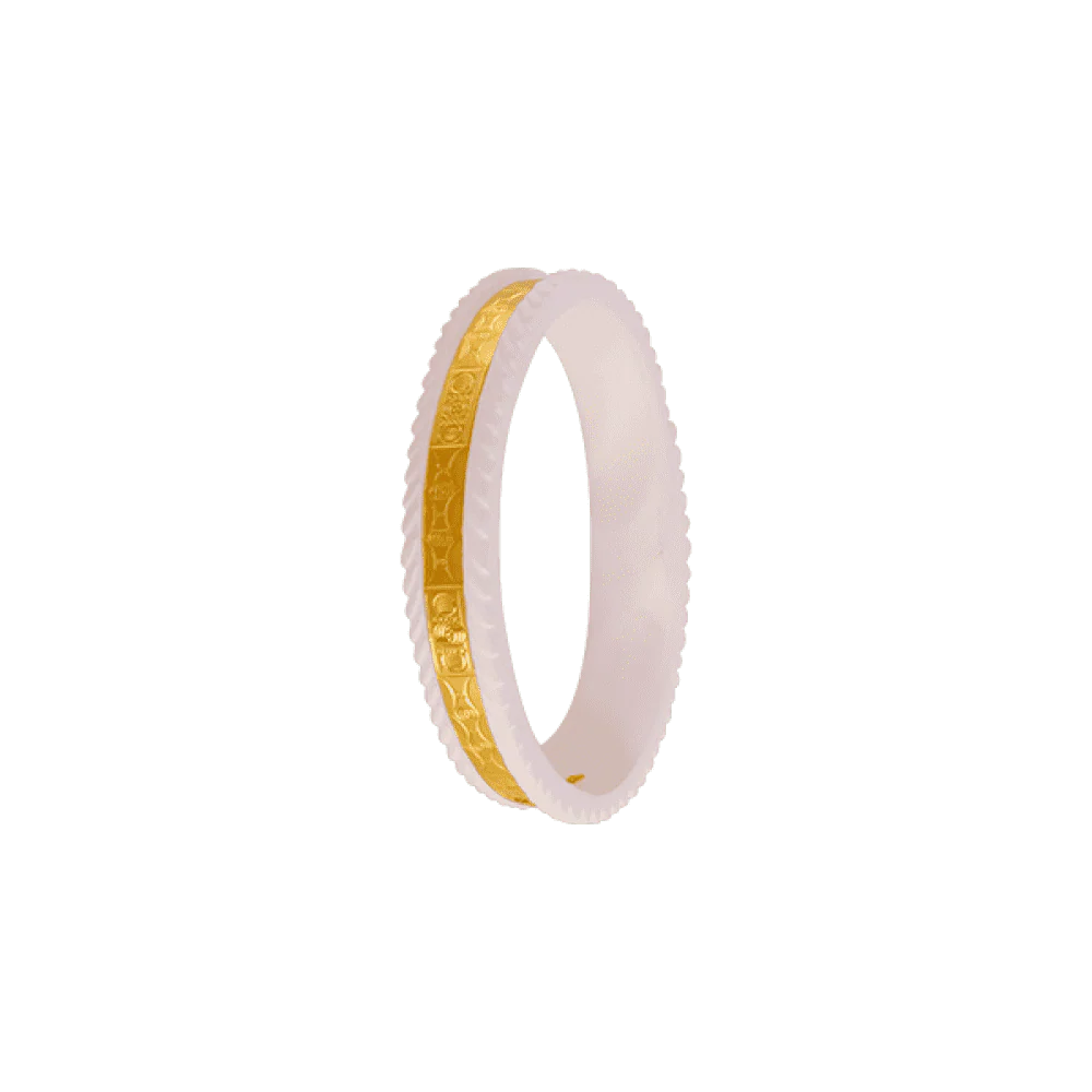 22KT Yellow Gold Sankha Bangle For Women - Image 3