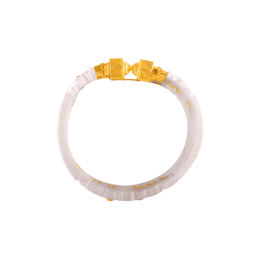 22KT Yellow Gold Sankha Bangle For Women - Image 4