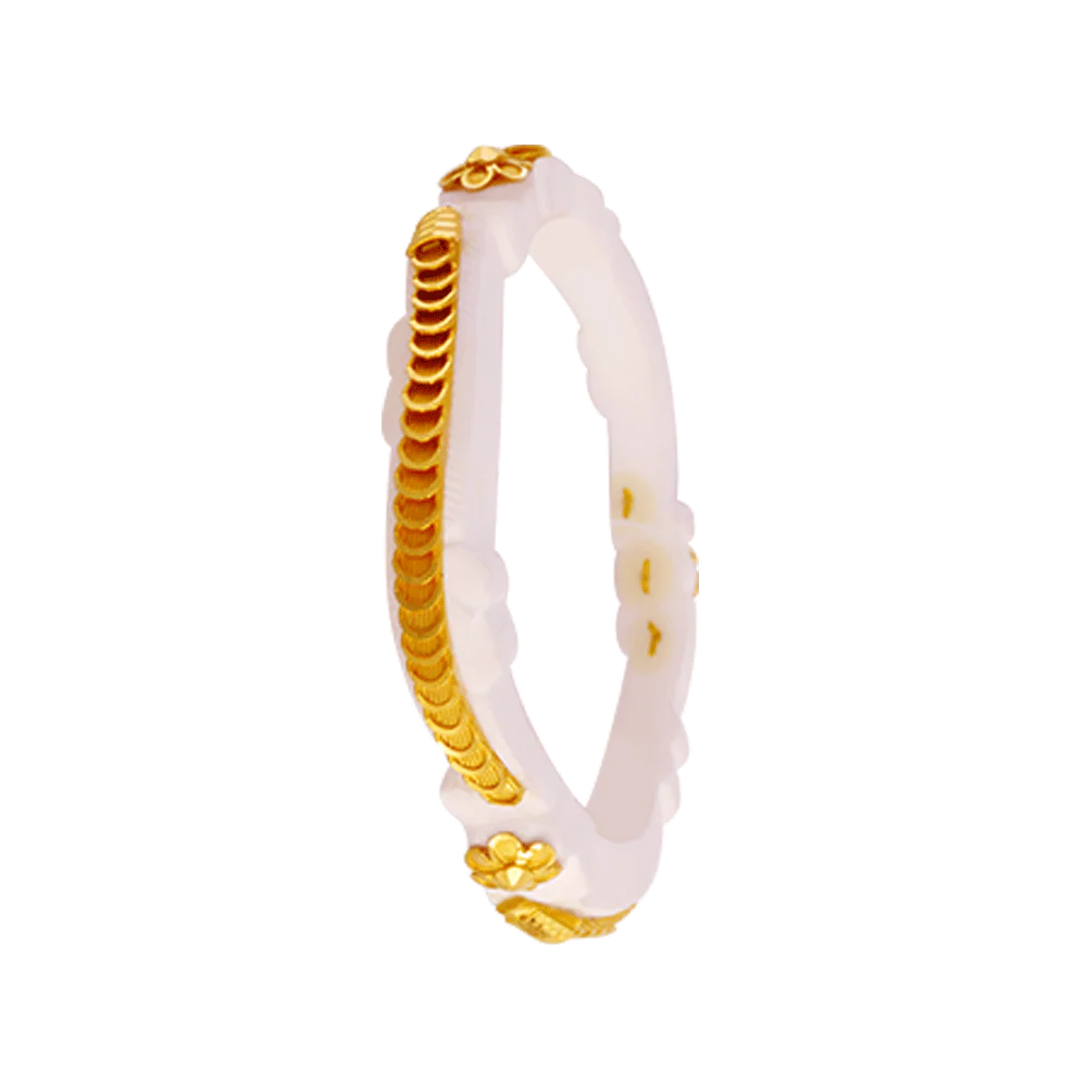 22KT Yellow Gold Sankha Bangle For Women - Image 2
