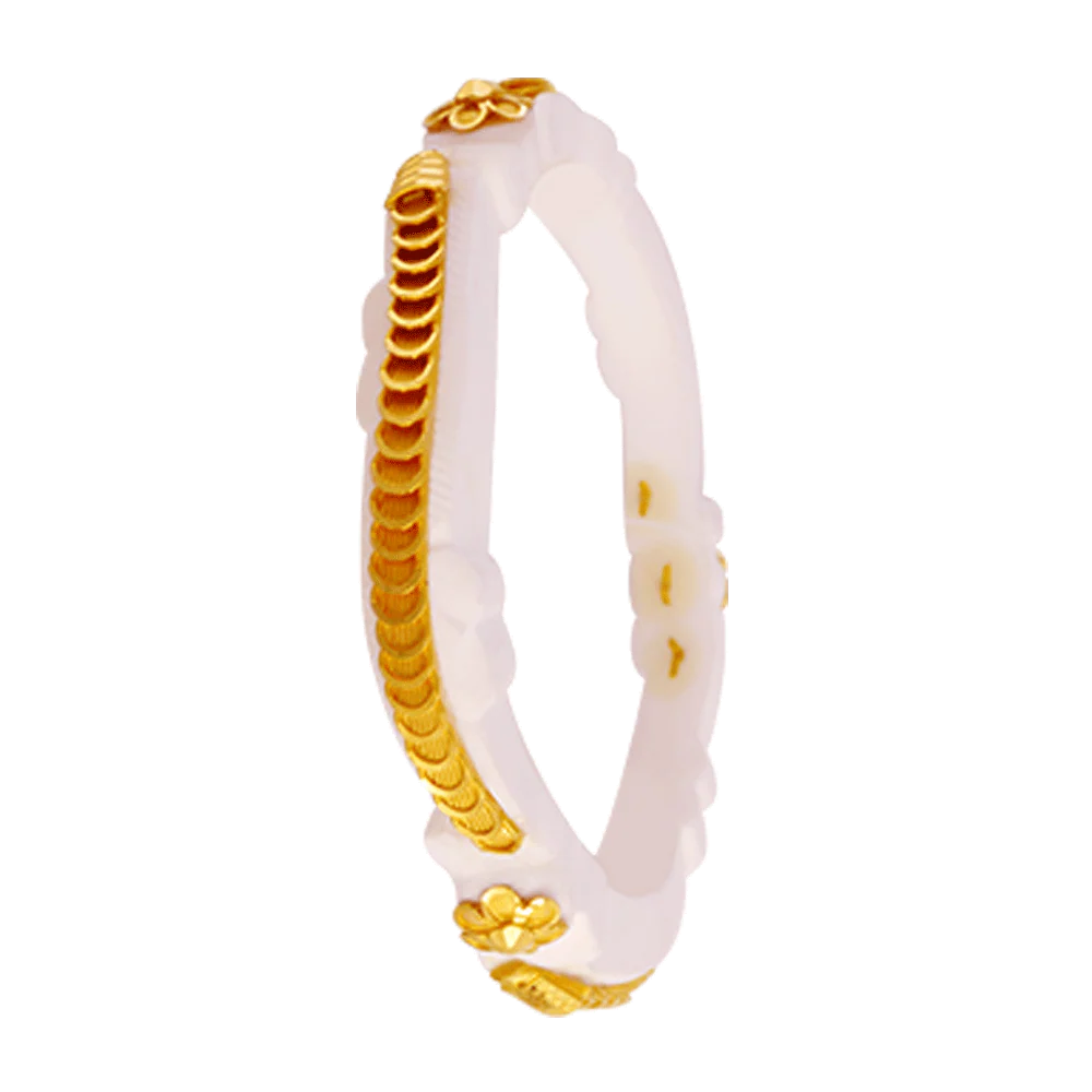 22KT Yellow Gold Sankha Bangle For Women - Image 2