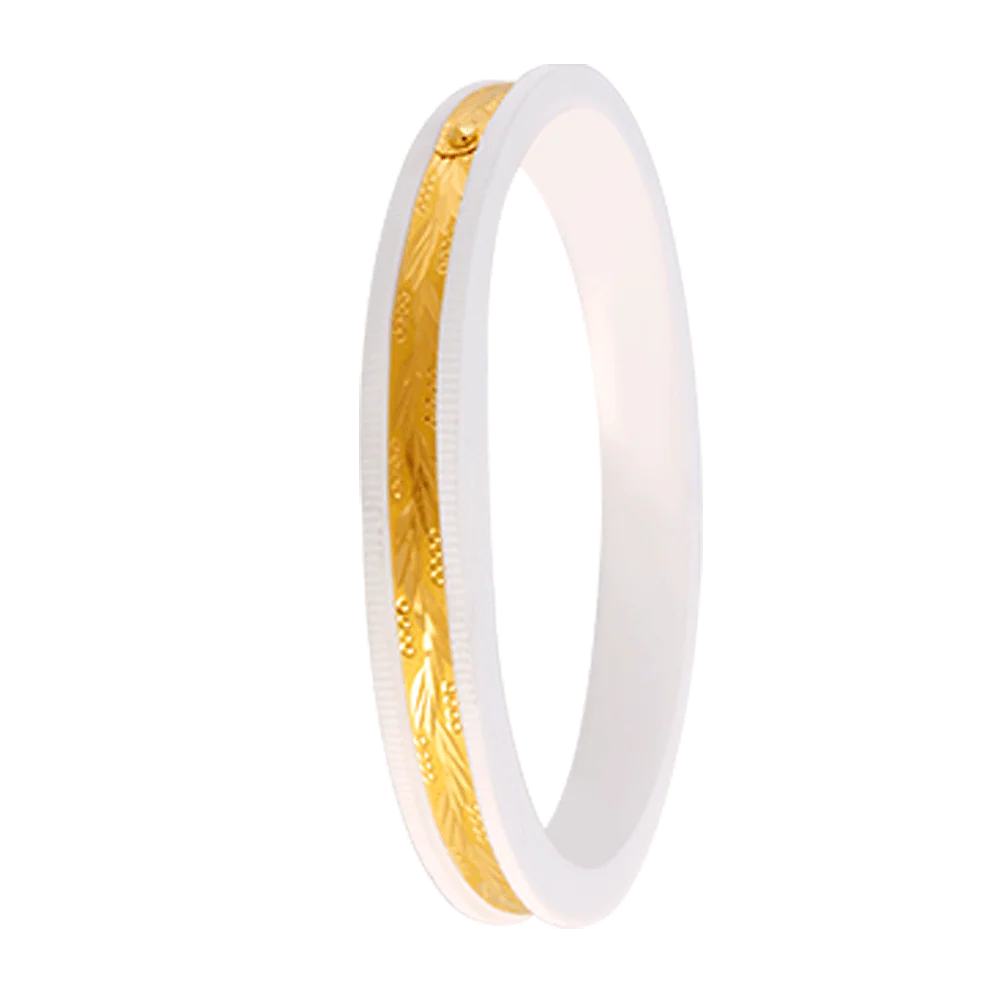 22KT Yellow Gold Sankha Bangle For Women - Image 5