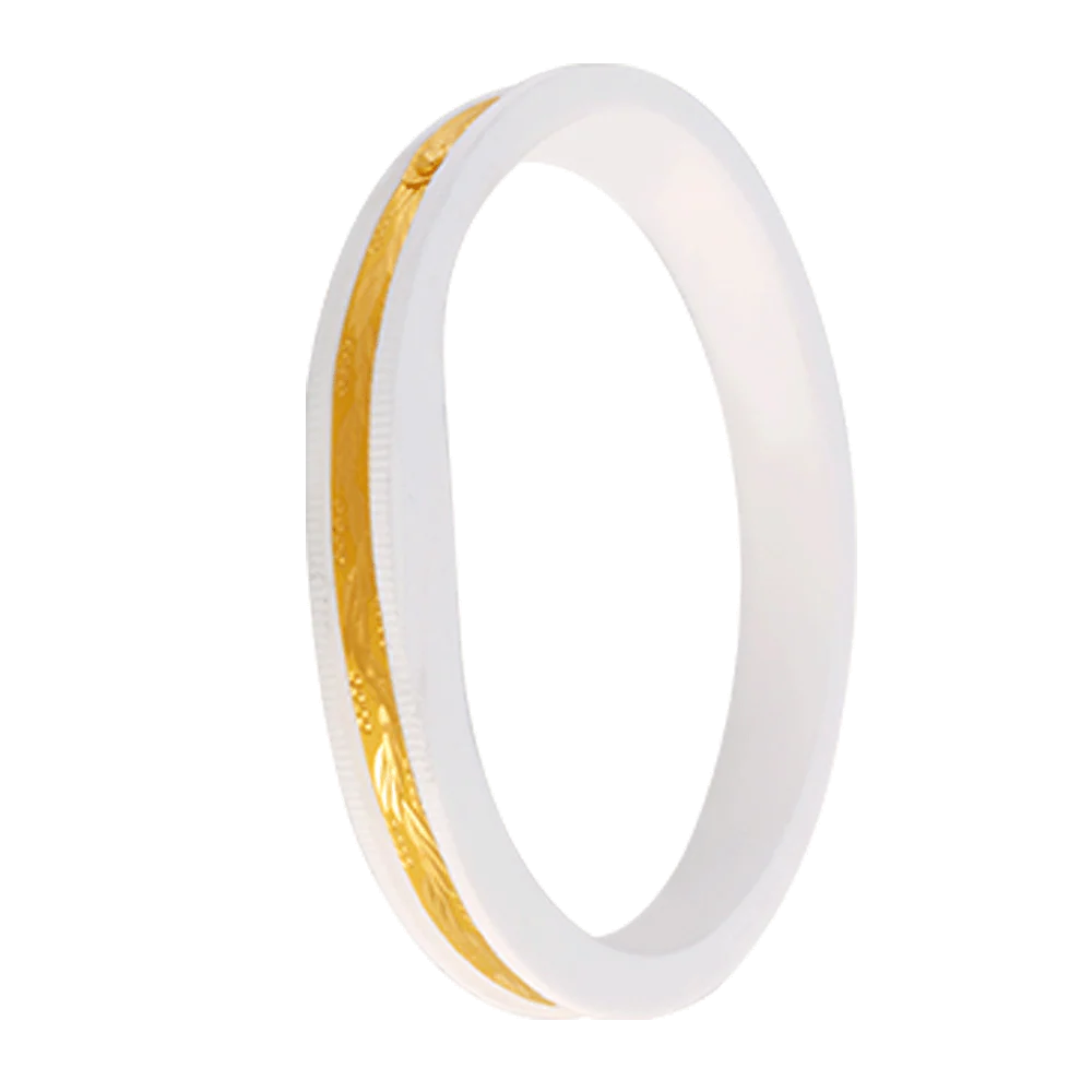 22KT Yellow Gold Sankha Bangle For Women - Image 6