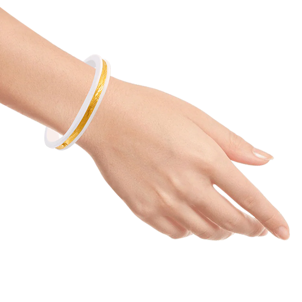 22KT Yellow Gold Sankha Bangle For Women - Image 8