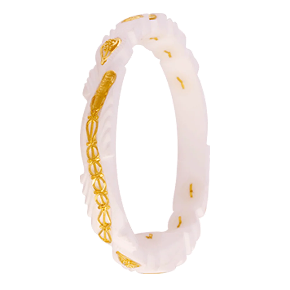 22KT Yellow Gold Sankha Bangle For Women - Image 2