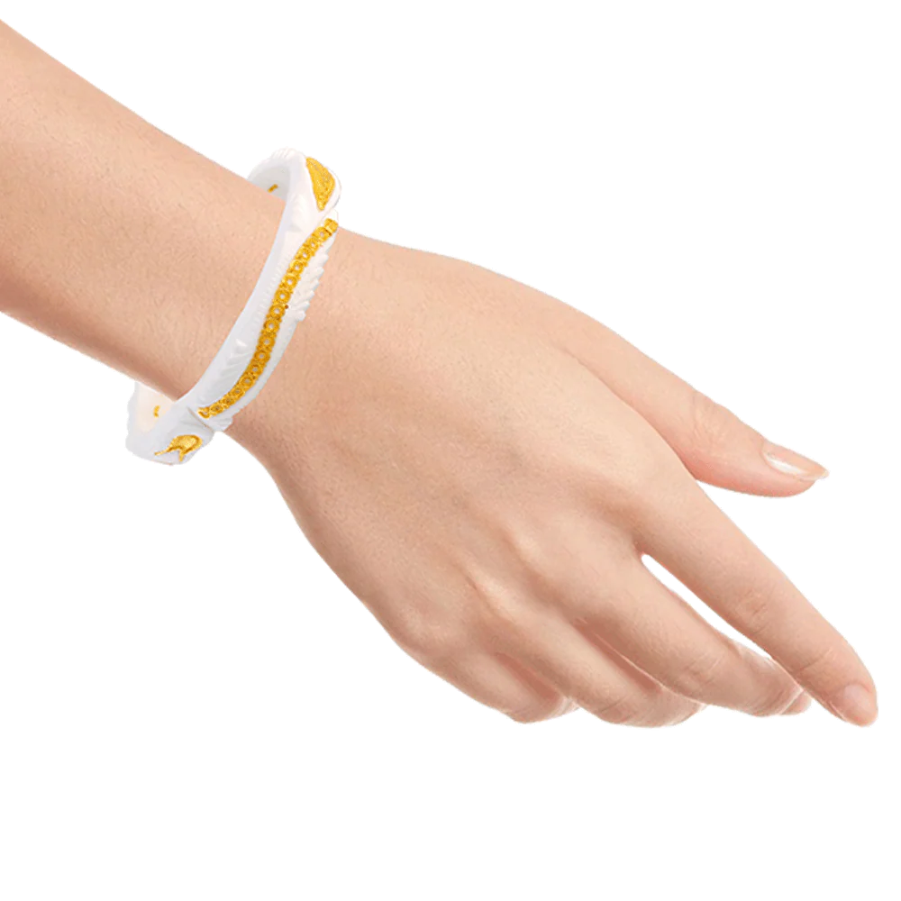 22KT Yellow Gold Sankha Bangle For Women - Image 3