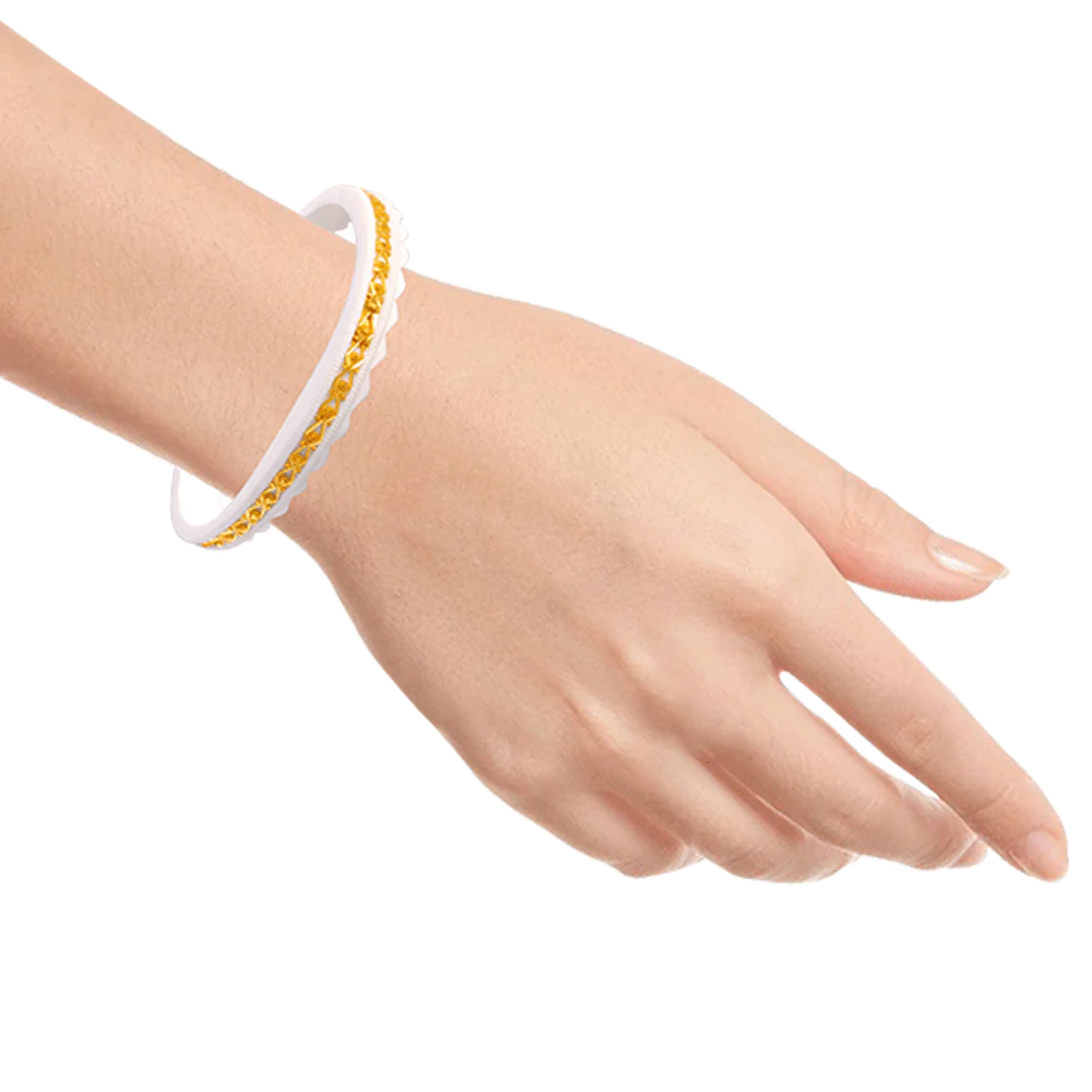 22KT Yellow Gold Sankha Bangle For Women - Image 3