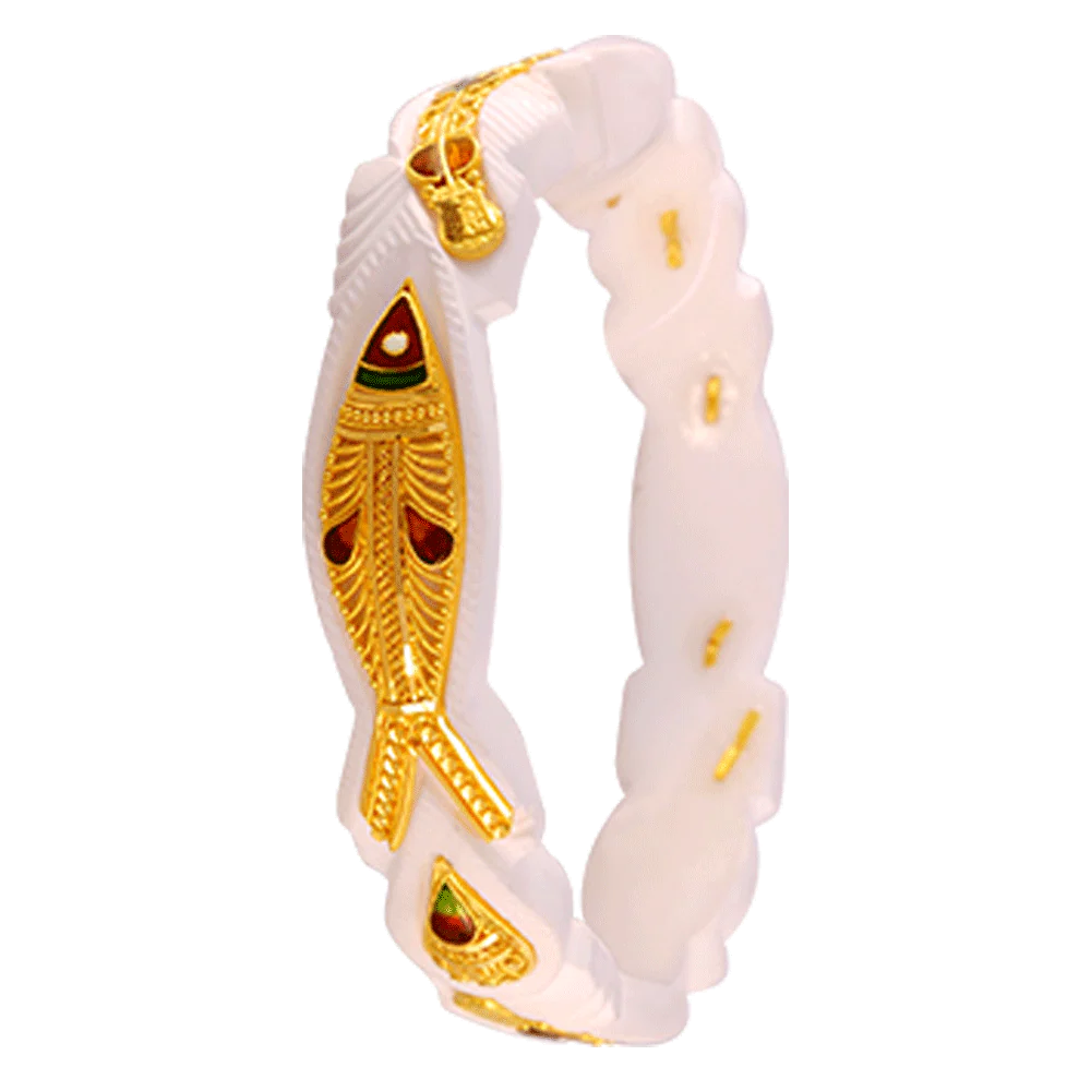 22KT Yellow Gold Sankha Bangle For Women