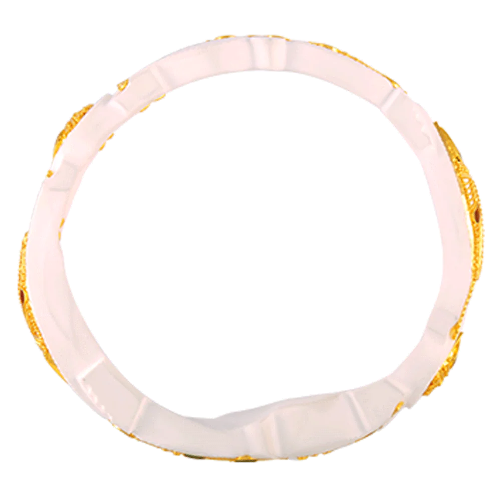 22KT Yellow Gold Sankha Bangle For Women - Image 2