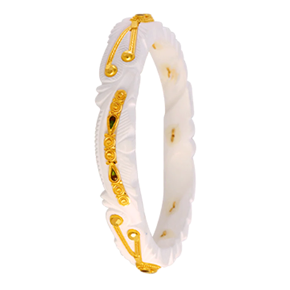 22KT Yellow Gold Sankha Bangle For Women