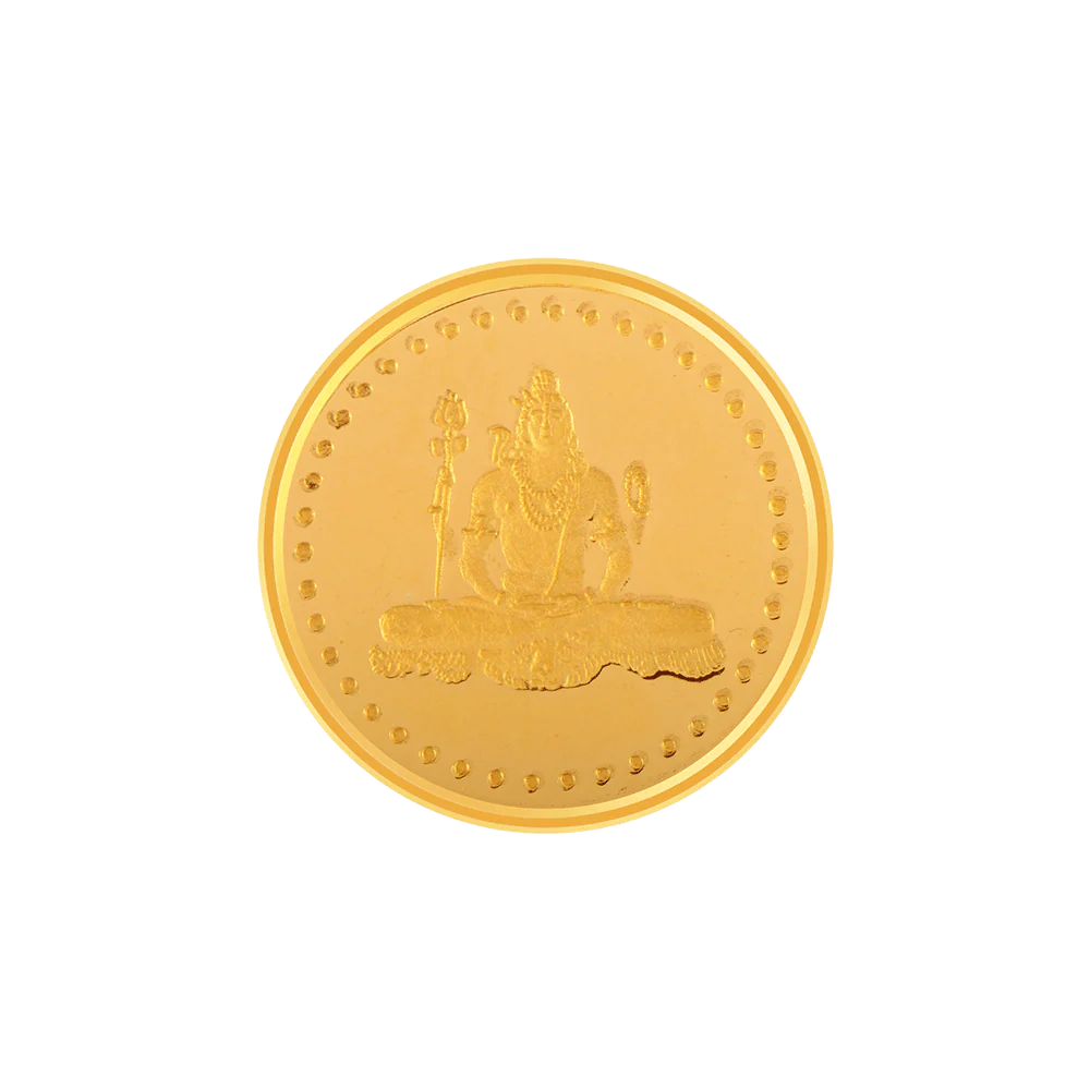 24k (995) 10 Gm Shiv Yellow Gold Coin