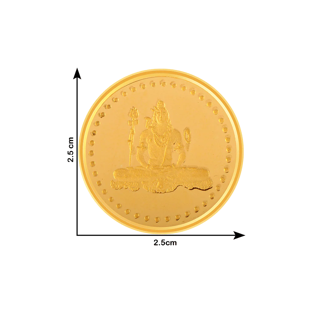 24k (995) 10 Gm Shiv Yellow Gold Coin - Image 3